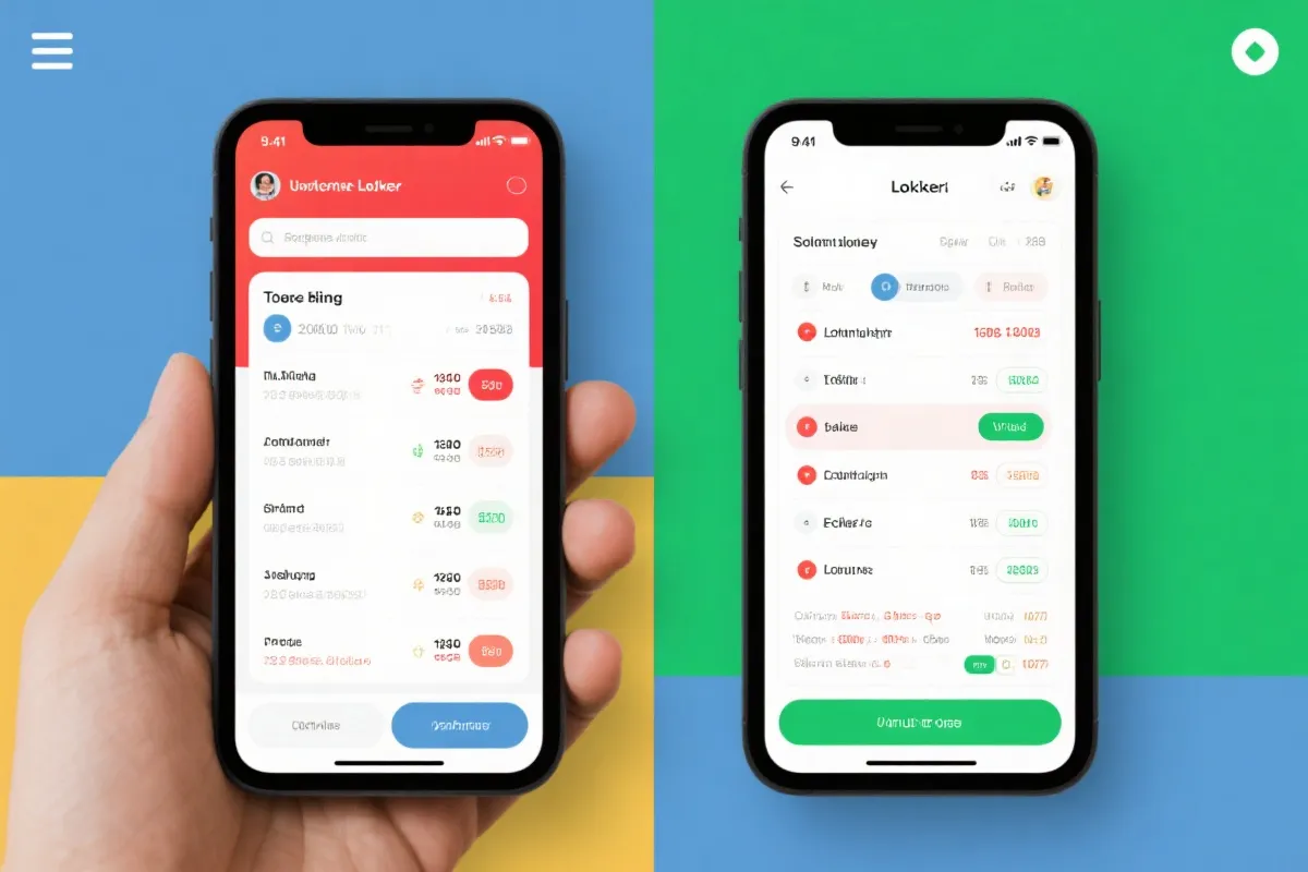 移动App数据展示示意图